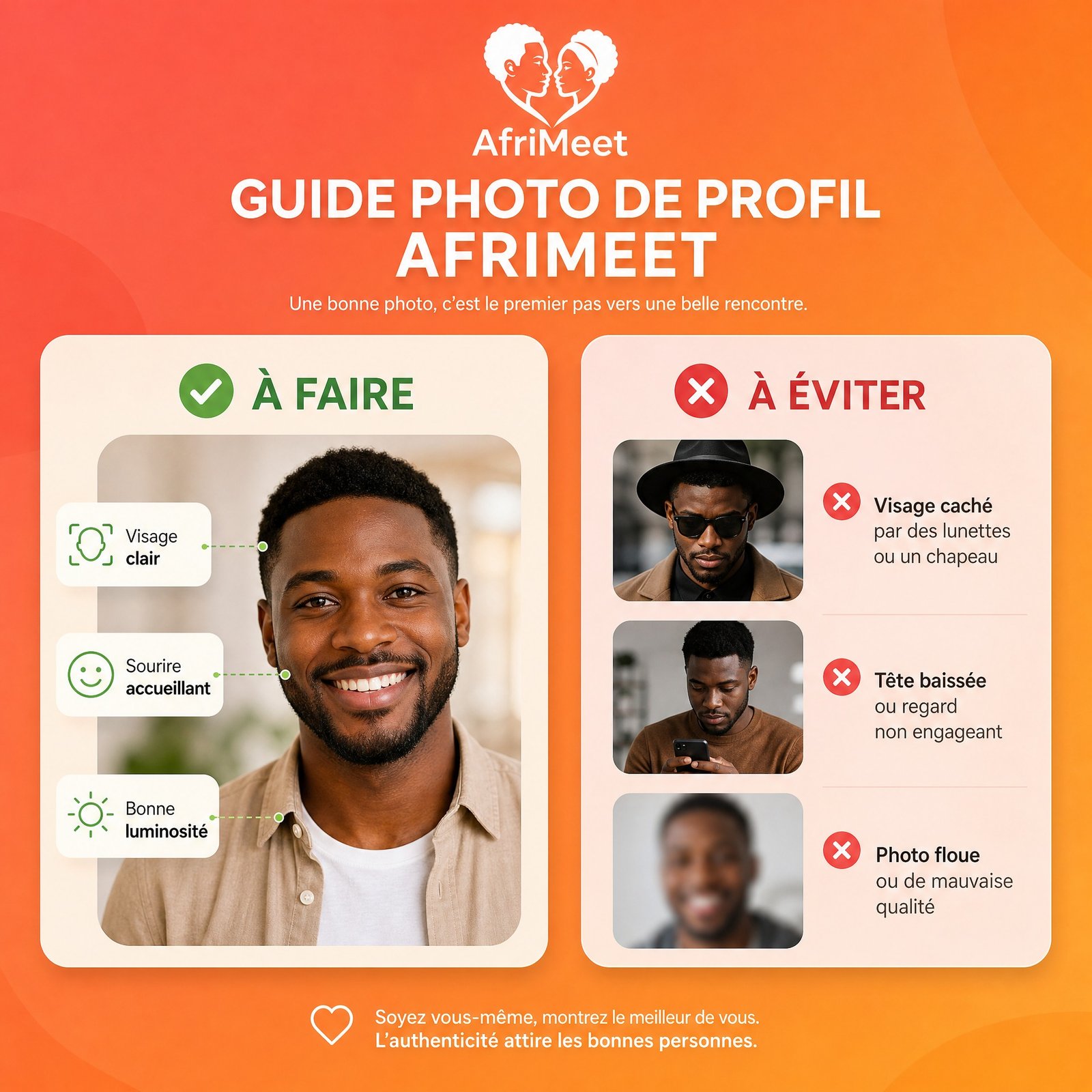 Guide Photo de Profil AfriMeet